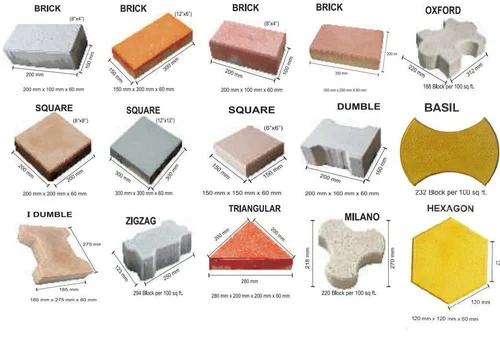 Variety of Paver Blocks